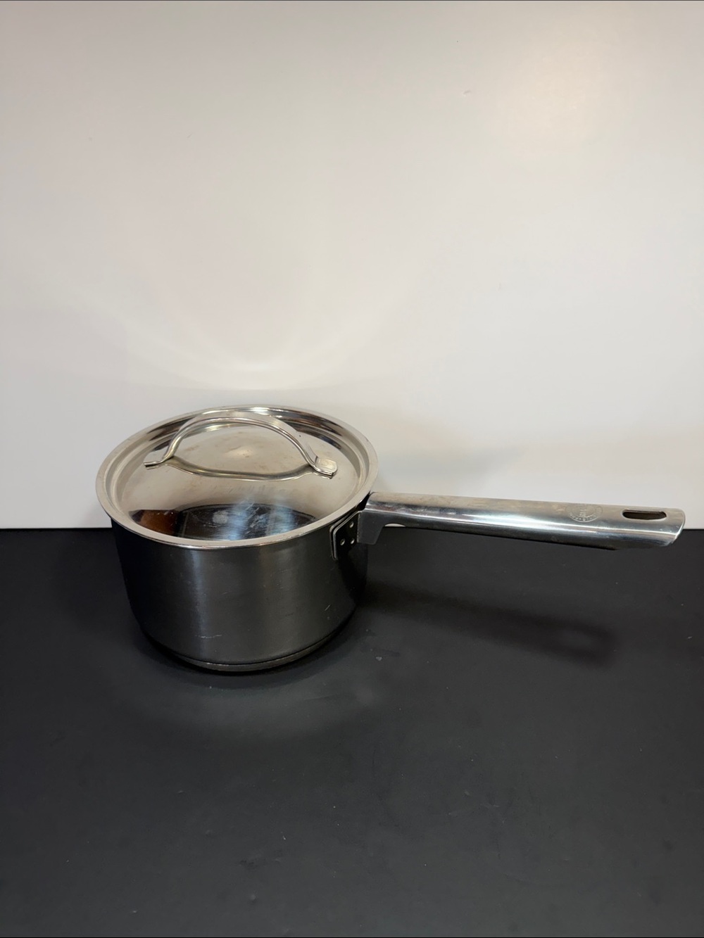 Stainless Steel Saucepan with Lid and Long Handle